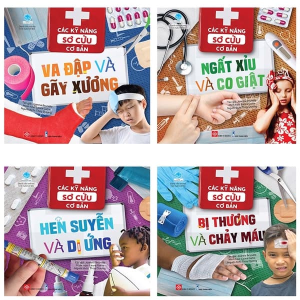 Sách Bộ Sách Các Kỹ Năng Sơ Cứu Cơ Bản (Bộ 4 Cuốn) - Joanna Brundle