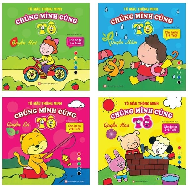 Sách Bộ Sách Tô Màu Thông Minh - Chúng Mình Cùng Tô (Bộ 4 Cuốn) (Tái B� - Minh Minh