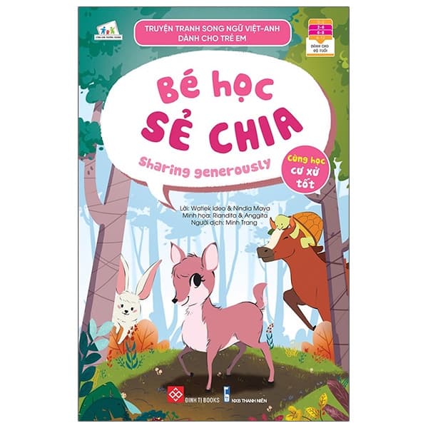Sách Truyện Tranh Song Ngữ Việt - Anh Dành Cho Trẻ Em - Cùng Học Cư Xử - Watiek Ideo