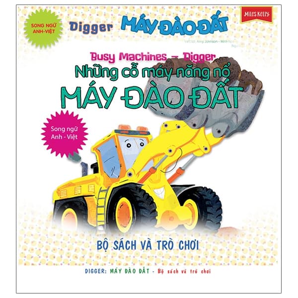 Sách Bộ Sách Busy Machines + Puzzle Activity - Digger: Máy Đào Đất (Song Ng� - Amy Johnson
