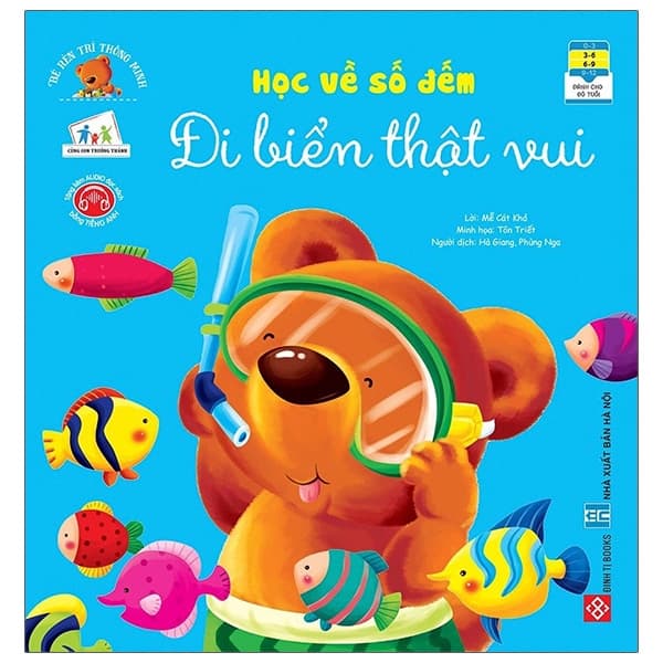 Sách Bé Rèn Trí Thông Minh - Học Về Số Đếm - Đi Biển Thật Vui - Mễ Cát Khả