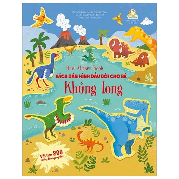 Sách First Sticker Book - Sách Dán Hình Đầu Đời Cho Bé - Khủng Long - Hannah Watson