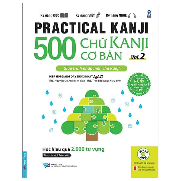 Sách 500 Chữ Kanji Cơ Bản Vol.2 - Hiệp Hội Giảng Dạy Tiếng Nhật AJALT