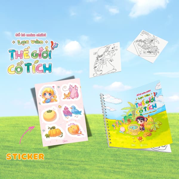 Sách Sổ Tô Màu Chibi - Lạc Vào Thế Giới Cổ Tích - Bản Đặc Biệt - - Lê Phạm Diễm Quỳnh