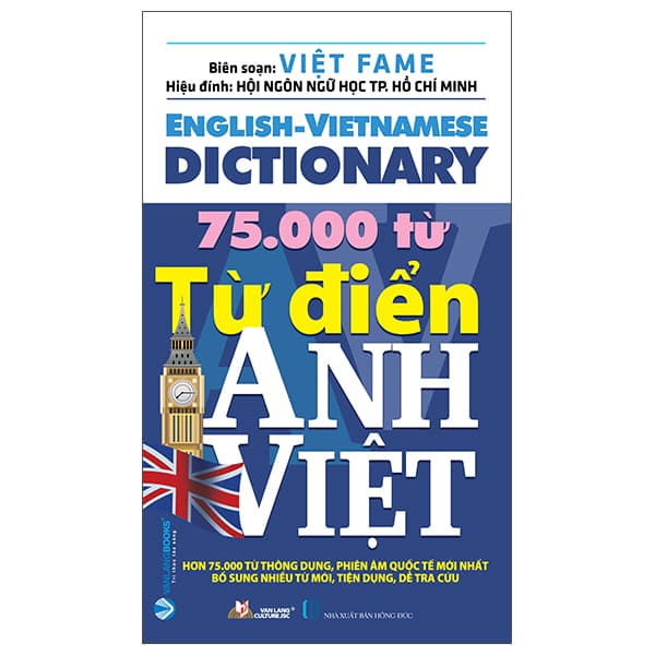 Sách Từ Điển Anh-Việt 75.000 Từ (Tái Bản 2025) - Việt Fame