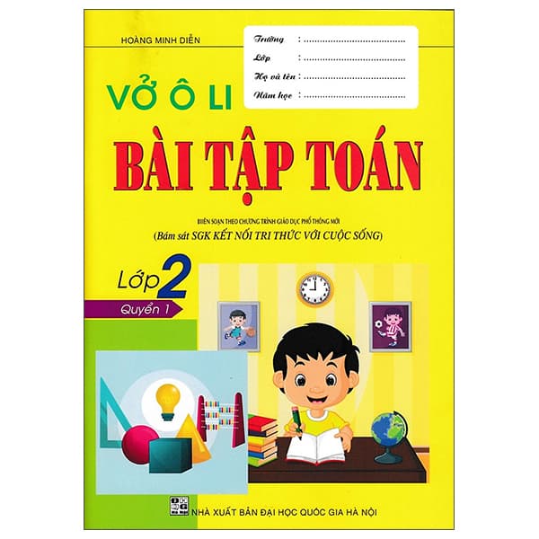 Sách Vở Ô Li Bài Tập Toán Lớp 2 - Quyển 1 (Kết Nối) (Tái Bản 2025) - Minh Hà