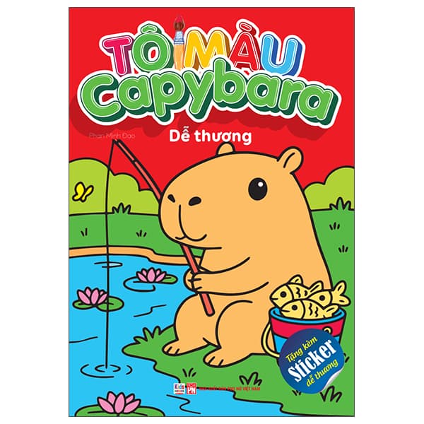 Sách Tô Màu Capybara - Dễ Thương - Phan Minh Đạo