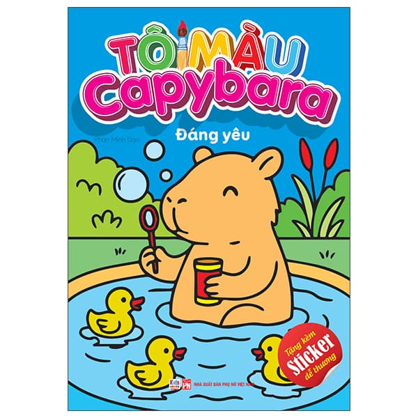 Sách Tô Màu Capybara - Đáng Yêu - Phan Minh Đạo