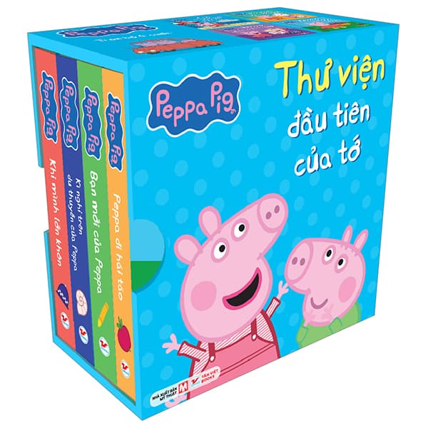 Sách Boxset Peppa Pig - Thư Viện Đầu Tiên Của Tớ (Hộp 4 Cuốn)
