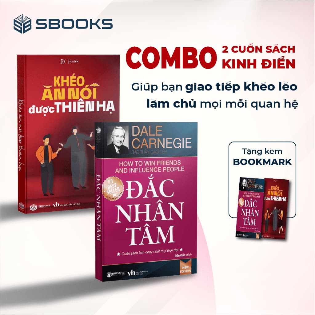 Combo 2 cuốn: Đắc Nhân Tâm + Khéo Ăn Nói Được Thiên Hạ - SBOOKS - An