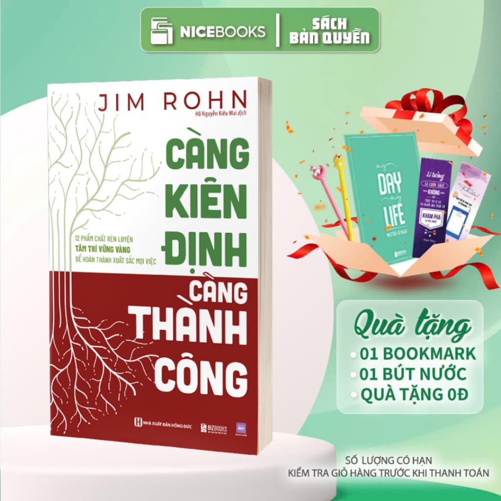 Sách Càng kiên định, càng thành công - 12 Phẩm chất rèn luyện tâm trí vững vàng để hoàn thành xuất sắc mọi việc Bizbooks - Thanh Thanh