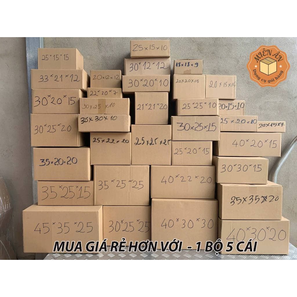 Thùng hộp carton size lớn, thùng giấy đóng hàng nhiều kích thước - Đông Ân