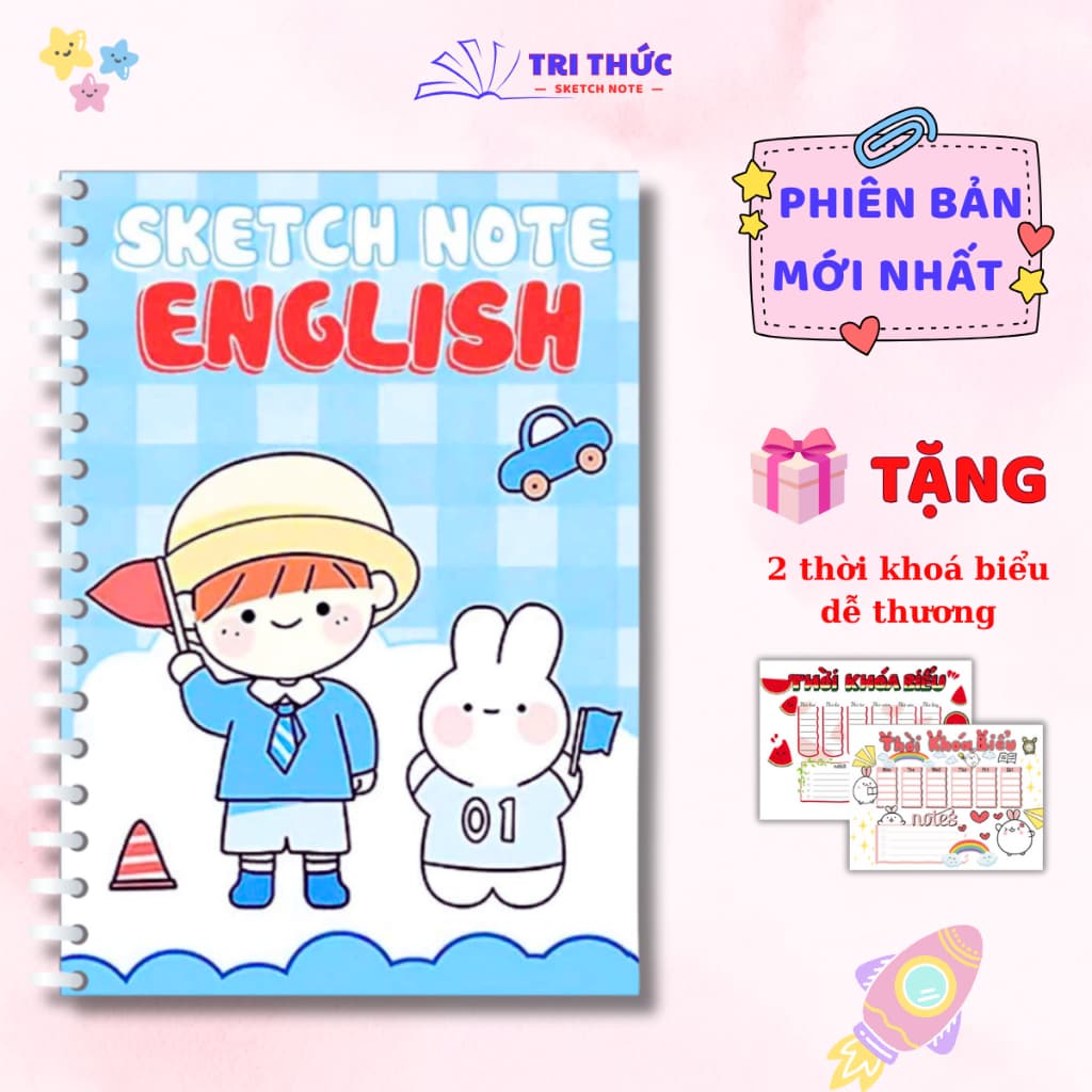 Sổ tay ngữ pháp Tiếng Anh tổng hợp kiến thức lớp 2 - 12 - SketchNote English dành cho học sinh, sinh viên, người mất gốc - An