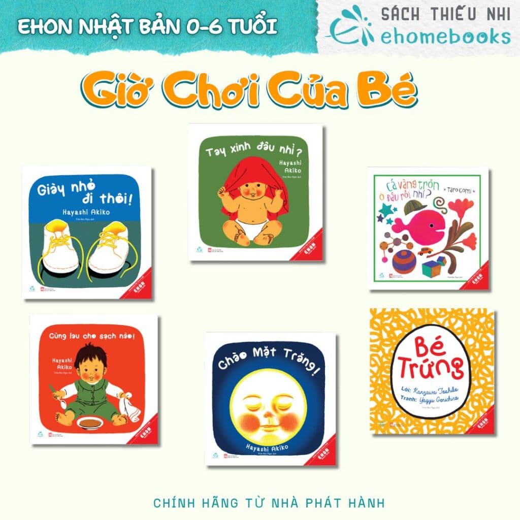 Sách Combo EHON Nhật Bản - Giờ chơi của bé - Sách ehon cho bé 0 - 6 tuổi - 