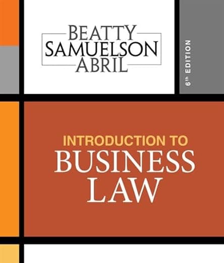 Introduction to Business Law (MindTap Course List) - Jeffrey Beatty