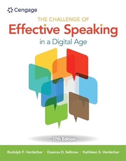 The Challenge of Effective Speaking in a Digital Age (MindTap Course List) - Rudolph Verderber