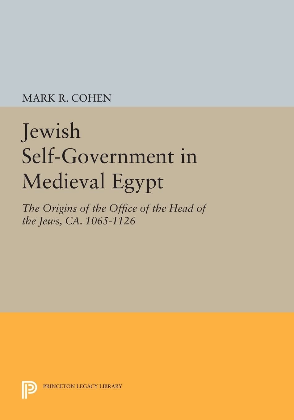 Jewish Self-Government in Medieval Egypt: The Origins of the Office of the Head of the Jews, ca. 1065-1126 (Princeton Studies on the Near East)