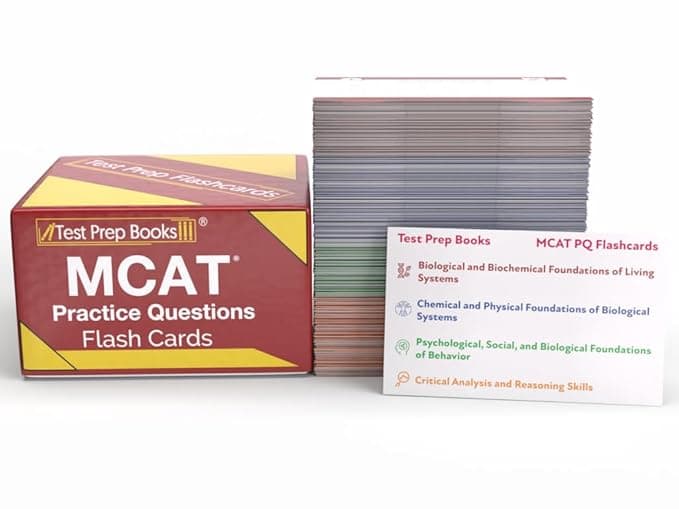 MCAT Practice Question Study Cards 2026-2027: MCAT Prep with Practice Test Questions [Full Color Cards] - TPB Publishing
