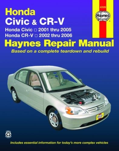 Honda Civic 2001-2005, Honda CR-V 2002-2006 (Hayne's Automotive Repair Manual) - Delmar  Cengage Learning