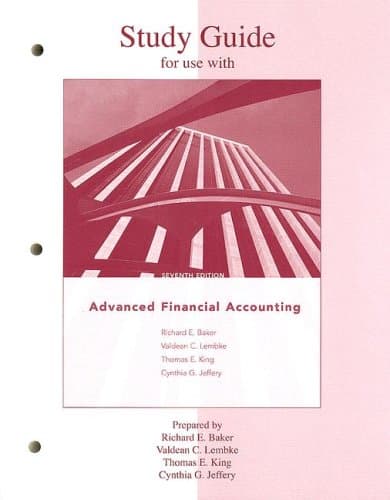 Study Guide to accompany Advanced Financial Accounting - Richard Baker