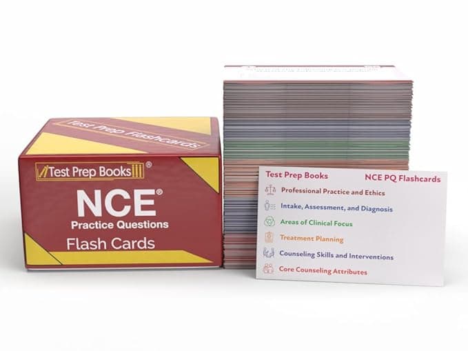 NCE Practice Question Study Cards: NCE Exam Prep 2026-2027 with Practice Test Questions for the National Counselor Examination [Full Color Cards] - TPB Publishing