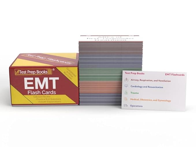 NREMT Exam Flashcards: EMT Flash Cards Study Guide and Practice Questions for the Emergency Medical Technician Exam [Full Color Cards] - TPB Publishing