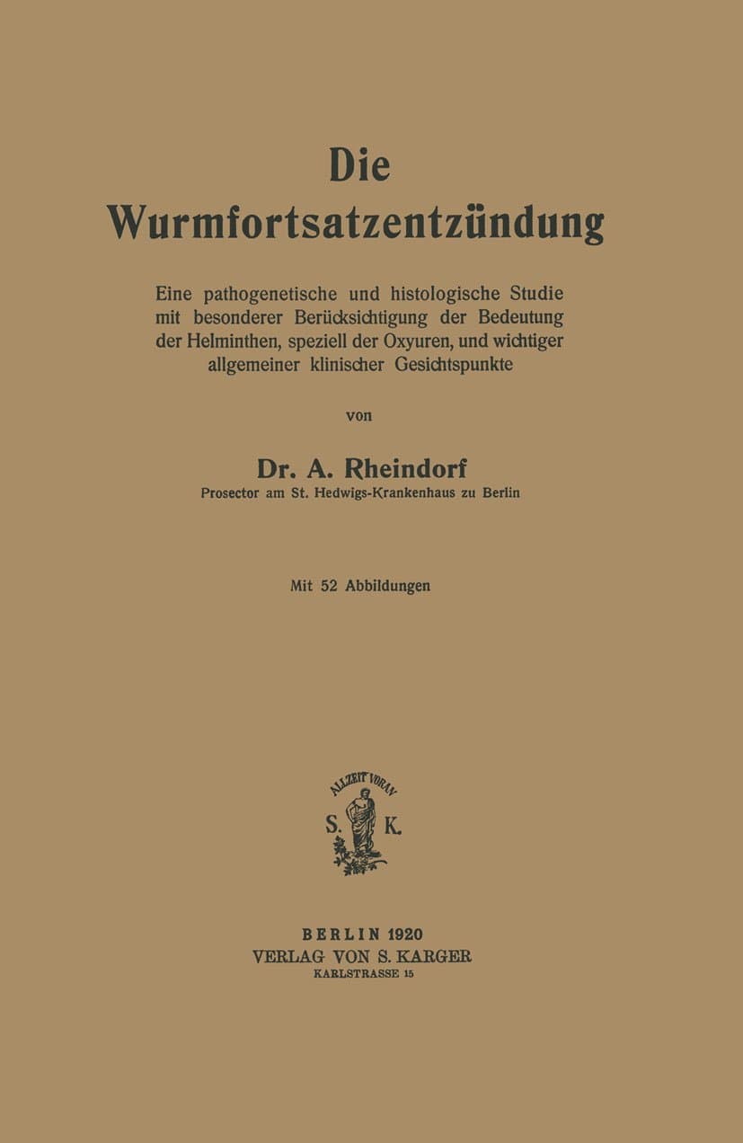 Die Wurmfortsatzentzundung (German Edition)