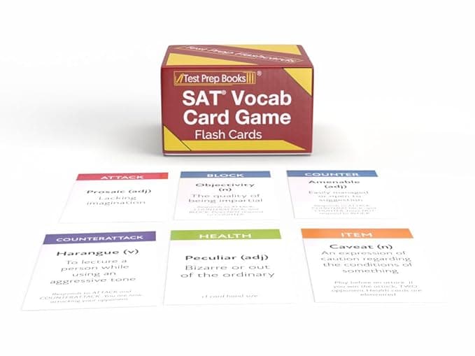 SAT Vocabulary Study Card Game 2026-2027: SAT Vocabulary Word Prep with Fun, Interactive Gameplay [Full Color Cards] - TPB Publishing