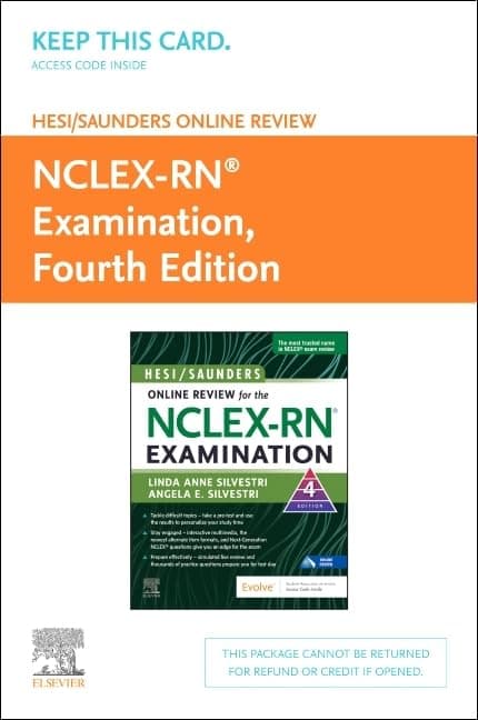 HESI/Saunders Online Review for the NCLEX-RN Examination (2 Year) (Access Code): HESI/Saunders Online Review for the NCLEX-RN Examination (2 Year) (Access Code) - Saunders