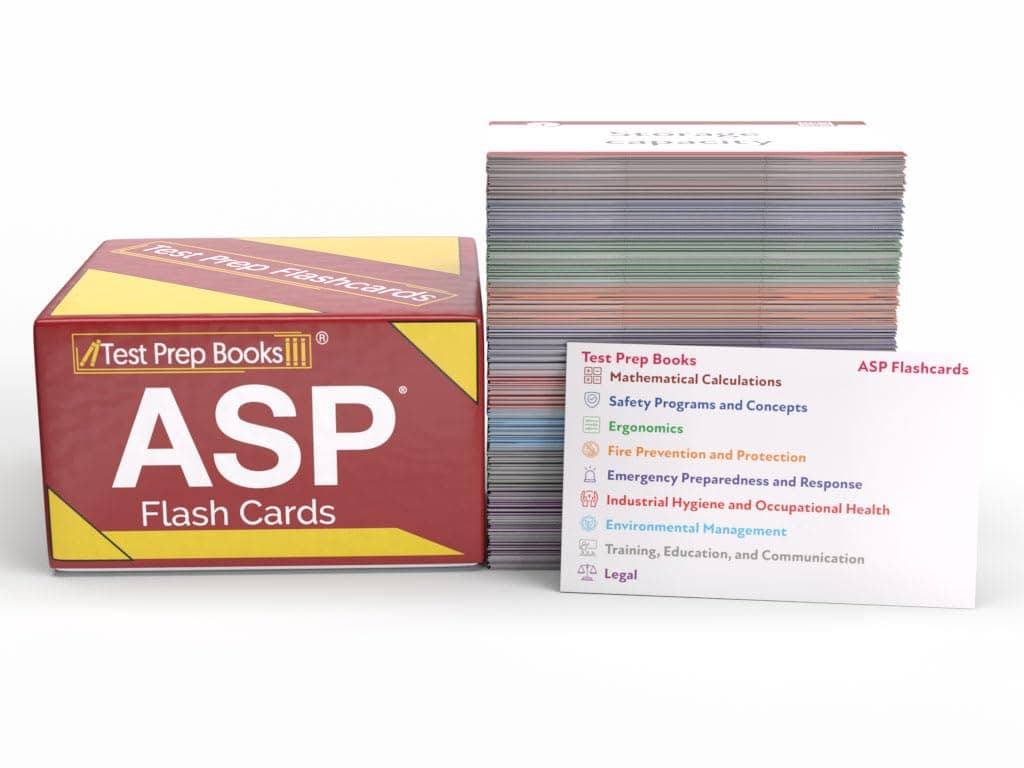 ASP Study Cards 2026-2027: ASP Exam Prep Material and Practice Test Questions for the Associate Safety Professional Certification [Full Color Cards] - TPB Publishing