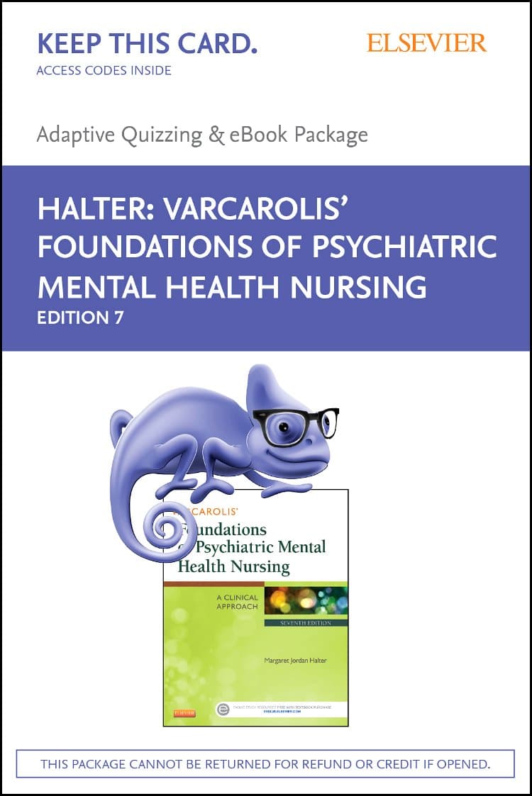 Varcarolis' Foundations of Psychiatric Mental Health Nursing - E-Book on VitalSource and Elsevier Adaptive Quizzing Package - Saunders