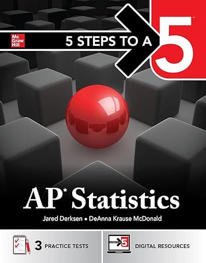 5 Steps to a 5: AP Statistics 2026: Practice AP Tests + AP Content Review + Digital Exams - Jared Derksen
