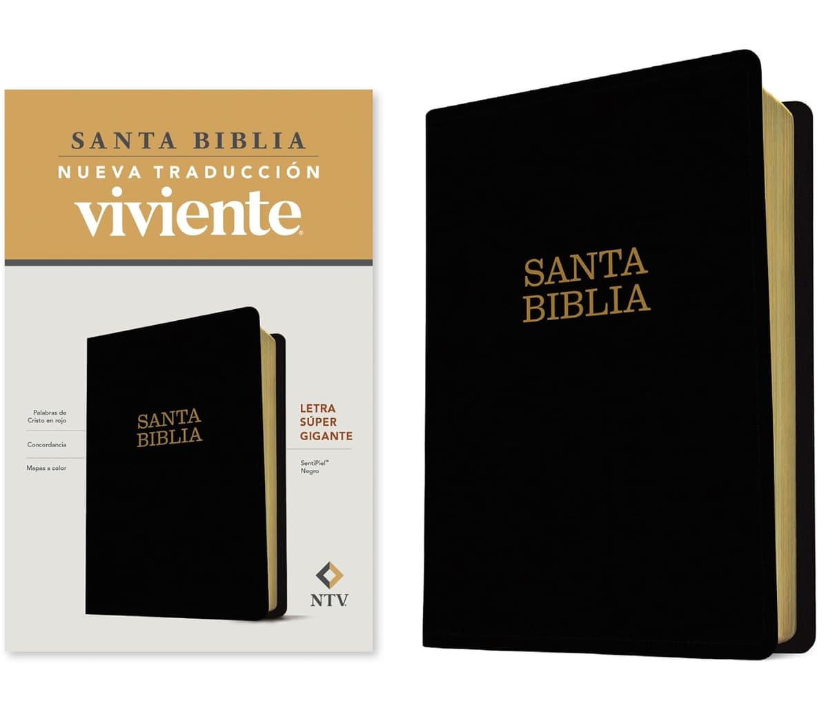 Santa Biblia NTV, letra súper gigante (SentiPiel, Negro, Letra Roja) (Spanish Edition) - Tyndale