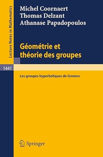 Geometrie et theorie des groupes: Les groupes hyperboliques de Gromov (Lecture Notes in Mathematics, 1441) (French Edition) - Michel Coornaert