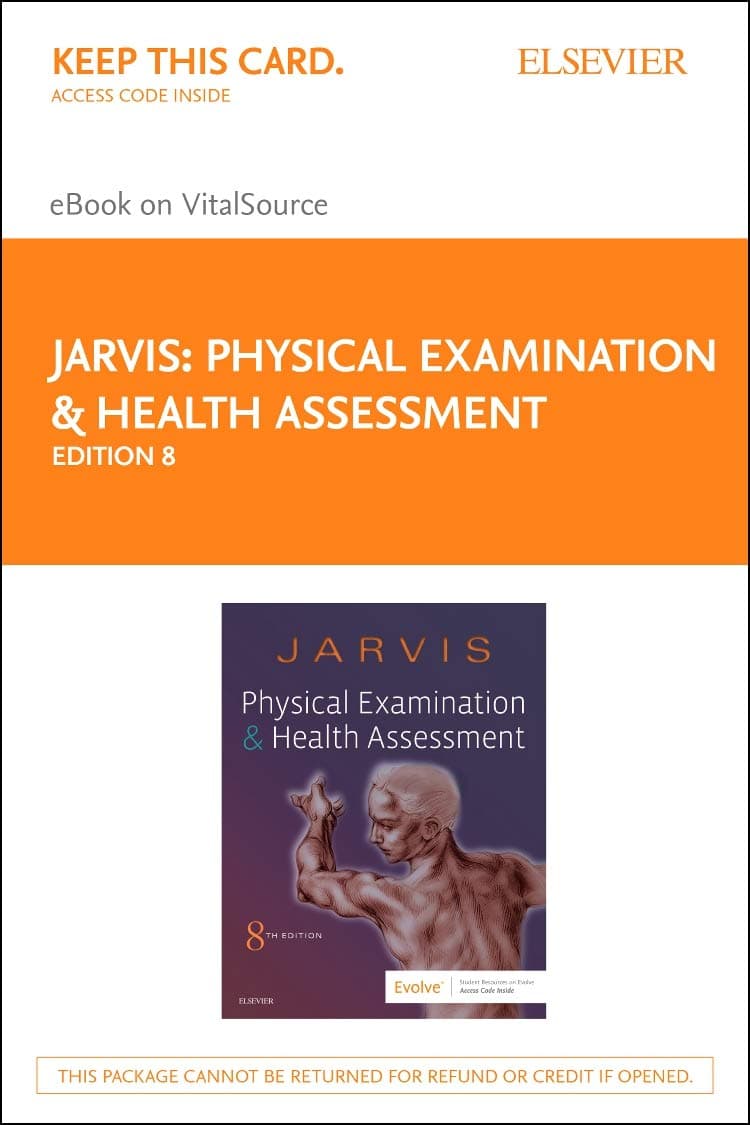 Physical Examination and Health Assessment - Elsevier eBook on VitalSource (Retail Access Card) - Carolyn Jarvis PhD  APN  CNP