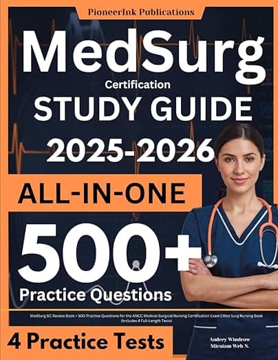Med Surg Certification Study Guide: MedSurg BC Review Book + 500 Practice Questions for the ANCC Medical-Surgical Nursing Certification Exam | Med Surg Nursing Book (Includes 4 Full-Length Tests) - Audrey Windrow