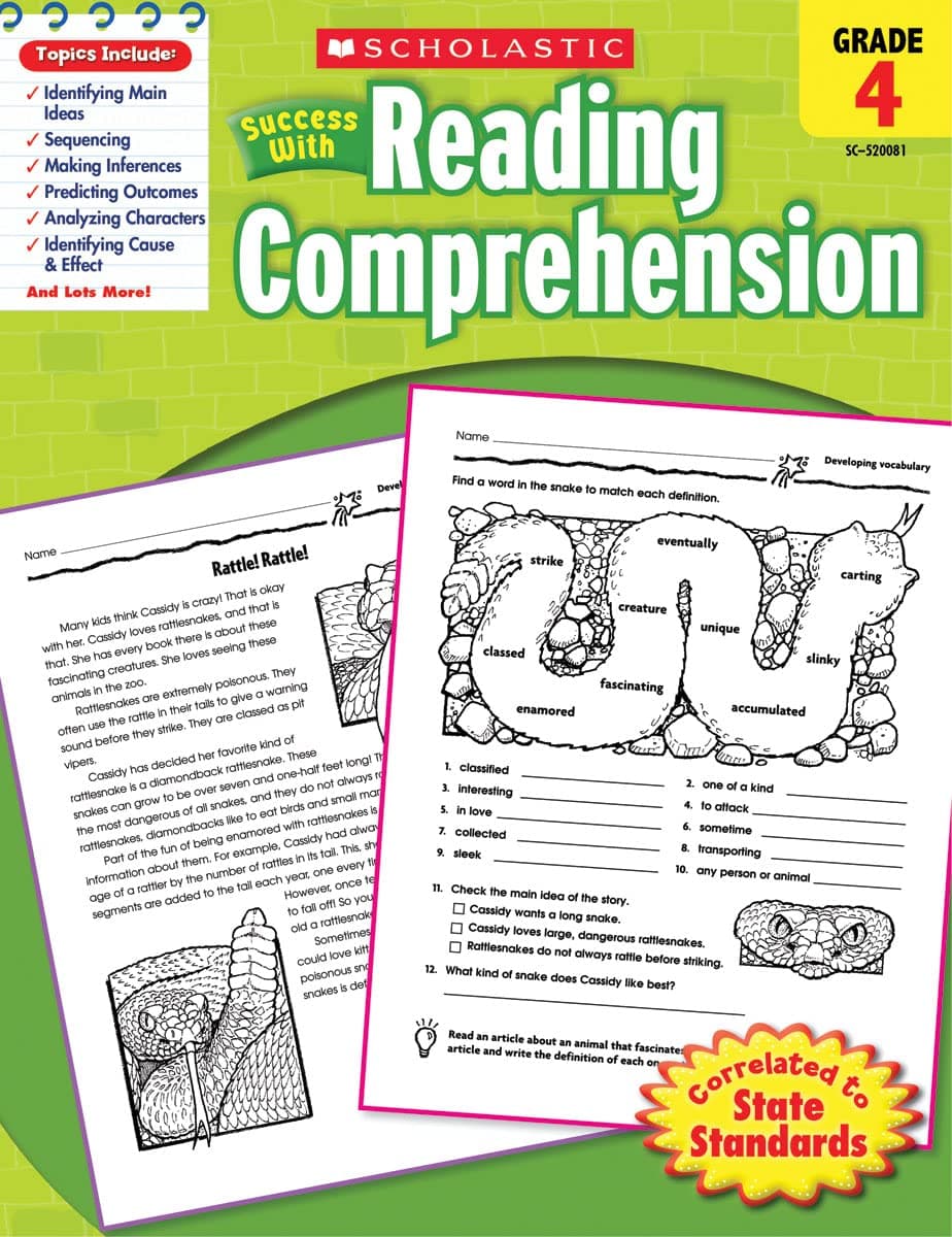 Scholastic Success With Reading Comprehension, Grade 4 - Scholastic