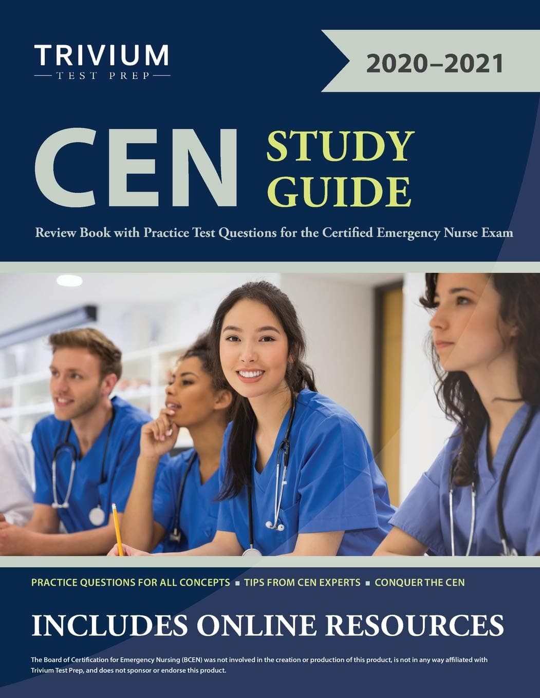 CEN Study Guide: Review Book with Practice Test Questions for the Certified Emergency Nurse Exam - Trivium