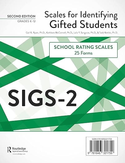 Scales for Identifying Gifted Students (SIGS-2): School Rating Scale Forms (25 Forms) - Routledge