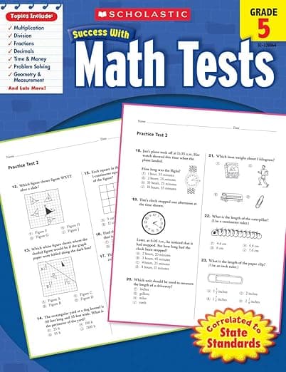 Scholastic Success With Math Tests: Grade 5 Workbook - Scholastic Teaching Resources