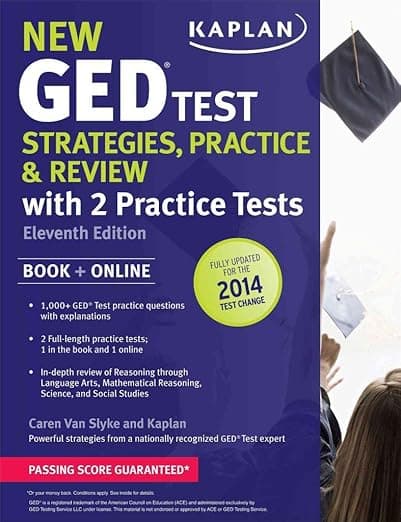 New GED® Test Strategies, Practice, and Review with 2 Practice Tests: Book + Online â€" Fully Updated for the 2014 GED (Kaplan Test Prep) - Caren Van Slyke