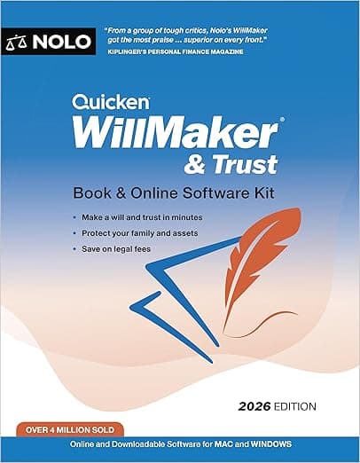 Quicken Willmaker & Trust 2026: Book & Online Software Kit - Nolo