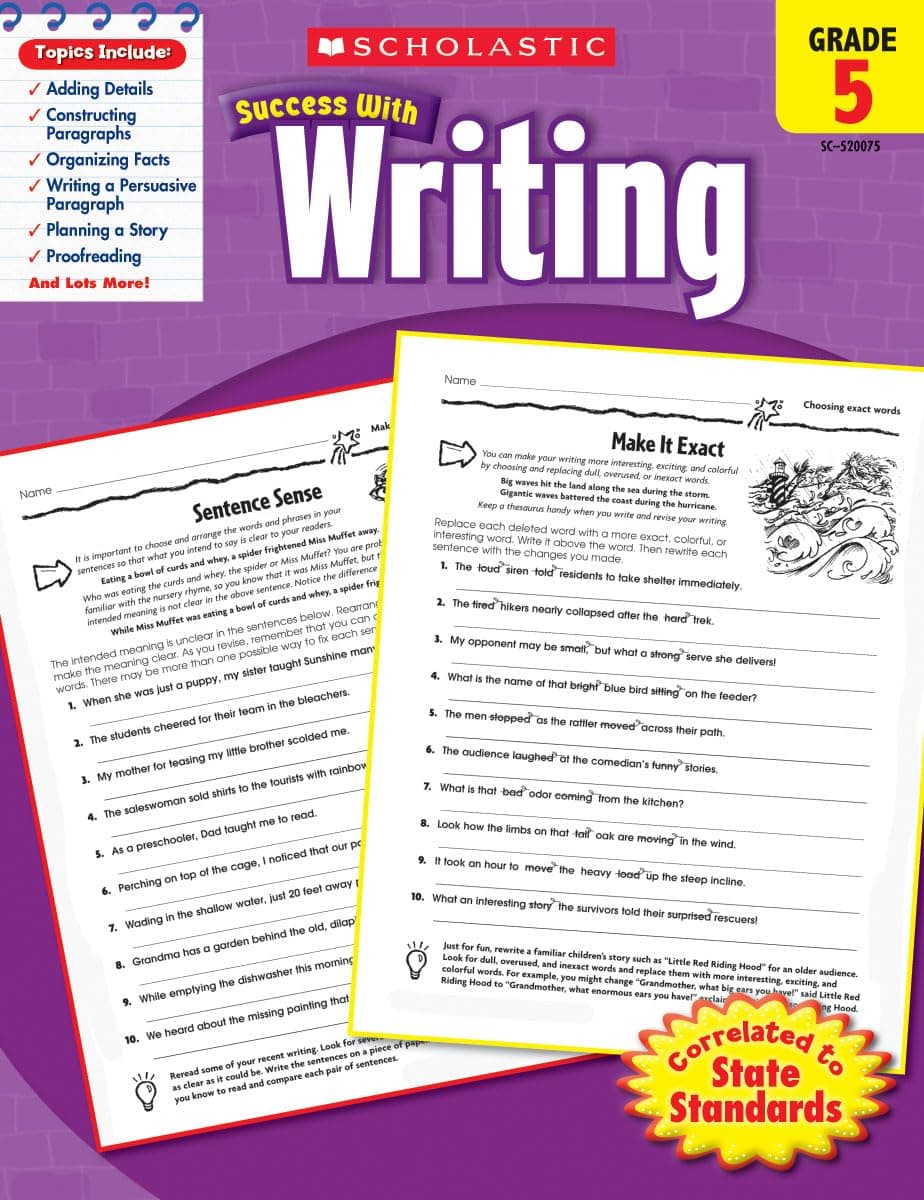 Scholastic Success With Writing: Grade 5 Workbook - Scholastic Teaching Resources