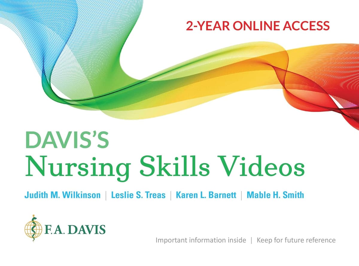 Davis's Nursing Skills Videos: 24-month access - unknown author