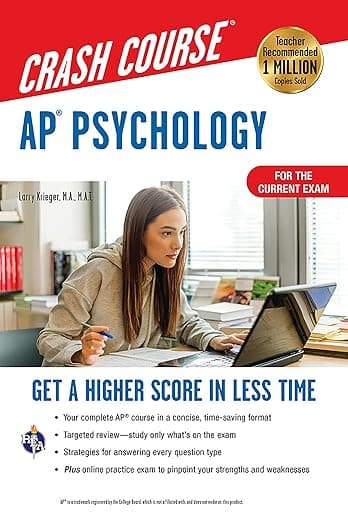 AP® Psychology Crash Course, Book + Online: Get a Higher Score in Less Time (Advanced Placement (AP) Crash Course) - Research & Education Association