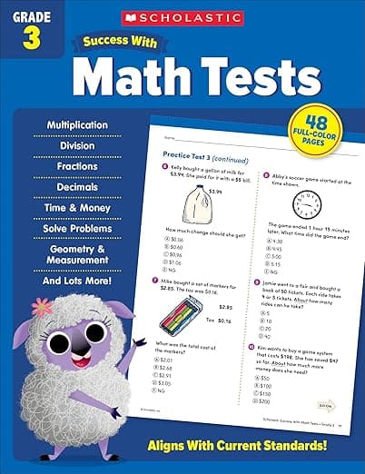 Scholastic Success with Math Tests Grade 3 Workbook - Scholastic Teaching Resources