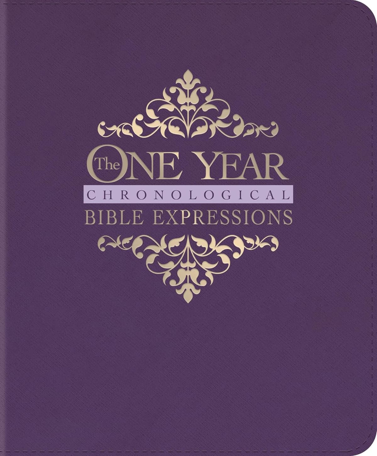 The One Year Chronological Bible Expressions NLT (LeatherLike, Imperial Purple)
