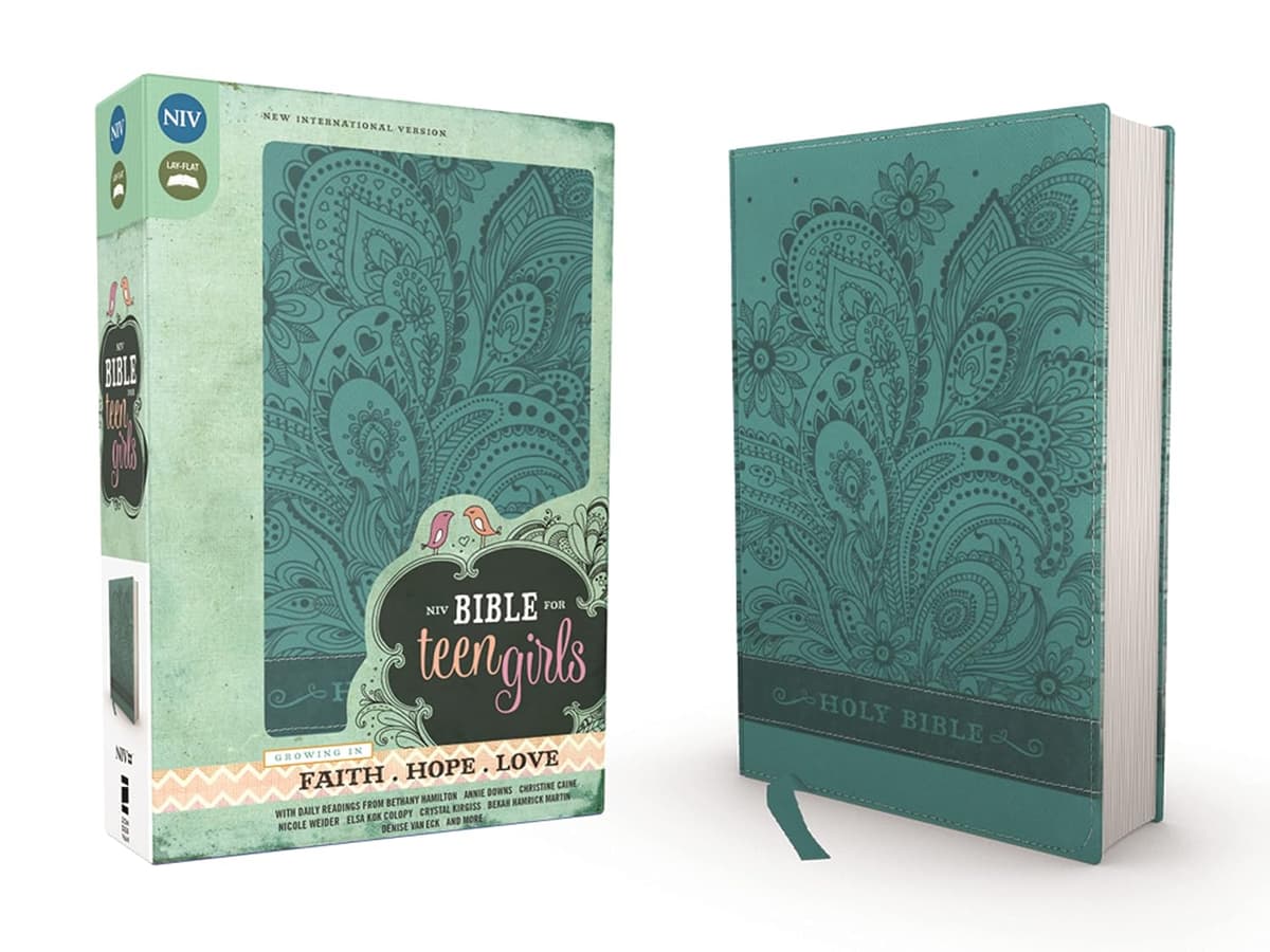 NIV, Bible for Teen Girls, Leathersoft, Blue: Growing in Faith, Hope, and Love – The Perfect Christian Faith Gift for Your Teenage Girl, Age 13-18 - Zondervan