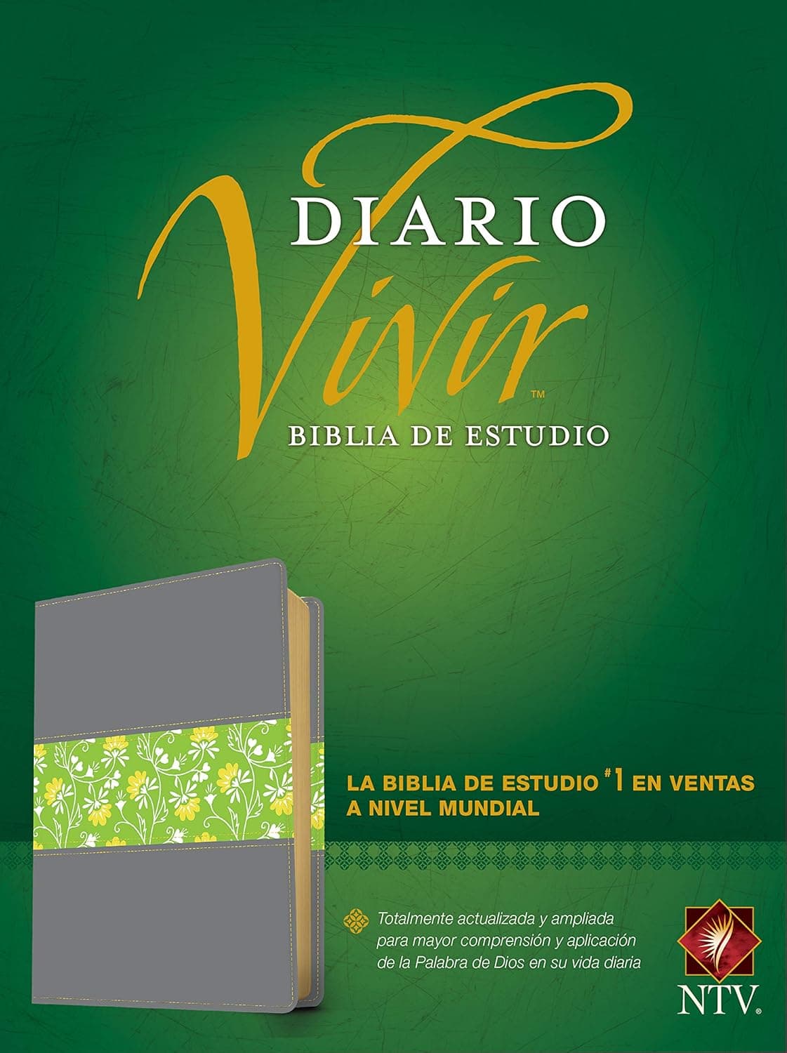 Biblia de estudio del diario vivir NTV (SentiPiel, Gris/Verde, Índice, Letra Roja) (Spanish Edition) - Tyndale