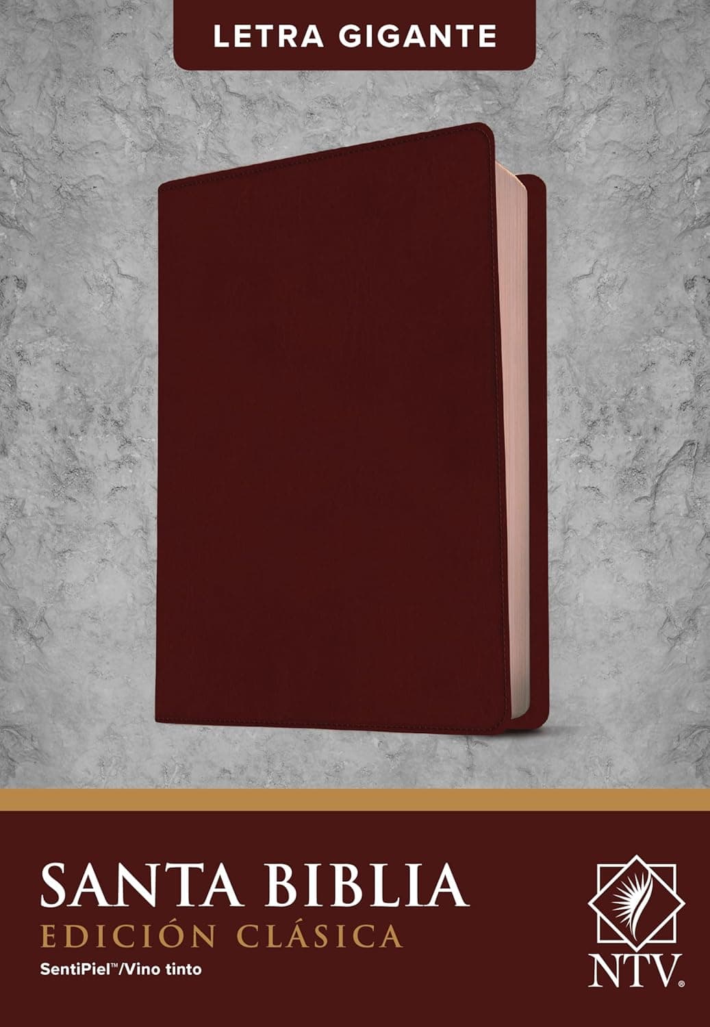 Santa Biblia NTV, Edición clásica, letra gigante (SentiPiel, Vino tinto, Letra Roja) (Spanish Edition) - Tyndale